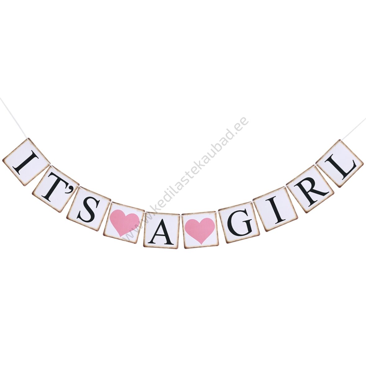 Riputatav kaunistusriba “It’s a girl”