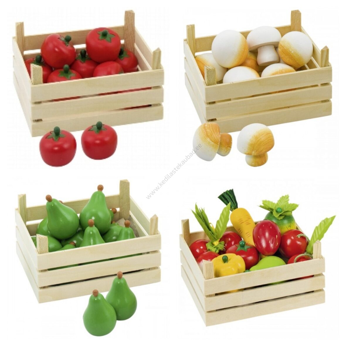 Goki puidust puu- ja juurviljad kastis