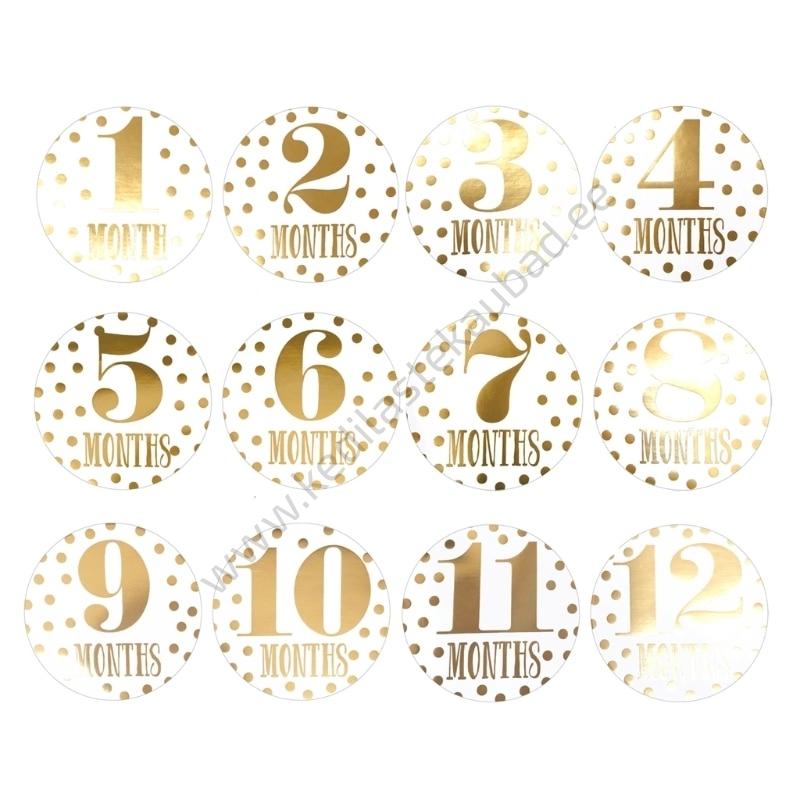 Kuldsed kleebised “12 kuud”