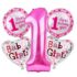 Õhupallide komplekt "Esimene sünnipäev" - Roosa