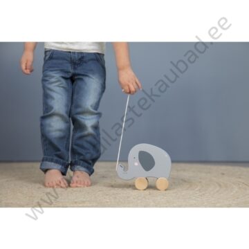 4450 - Little Dutch wooden pull along animal - elephant - 3