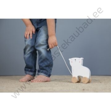 4452 Little Dutch wooden pull along animal – polar bear - 3
