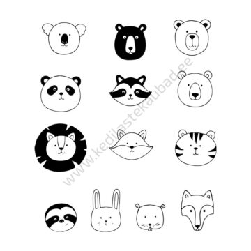 4_Lion-Head-Tiger-Head-Bear-Head-Fox-Head-Pvc-Wall-Sticker-Vinyl-Kids-Room-Home-Decor