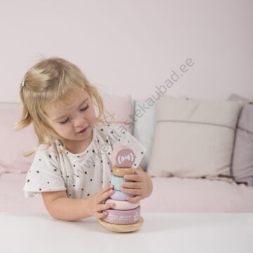 4400 wooden rocking ring stacker - adventure pink 1