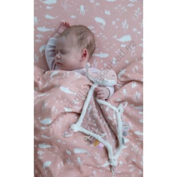 LD4809 Little Dutch pehme kaisulapp vaalakesega Ocean Pink-3