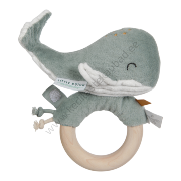 LD4814 Little Dutch pehme kõristiga vaalake Ocean Mint