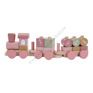 LD7035-Stacking-Train-Pink-Product-1 little dutch mängurong puidust rong