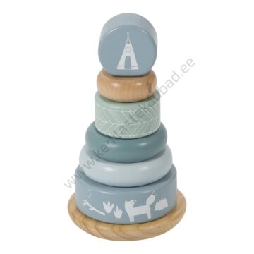 4401 - Little Dutch puidust püramiid Adventure Blue mänguasi-