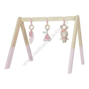 4439 Little Dutch puidust mängukaar rippuvate leludega Pink-1