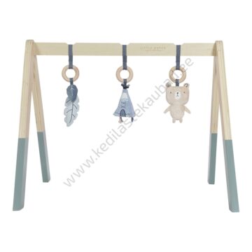 LD4440 Puidust mangukaar rippuvate leludega Adventure Blue-4