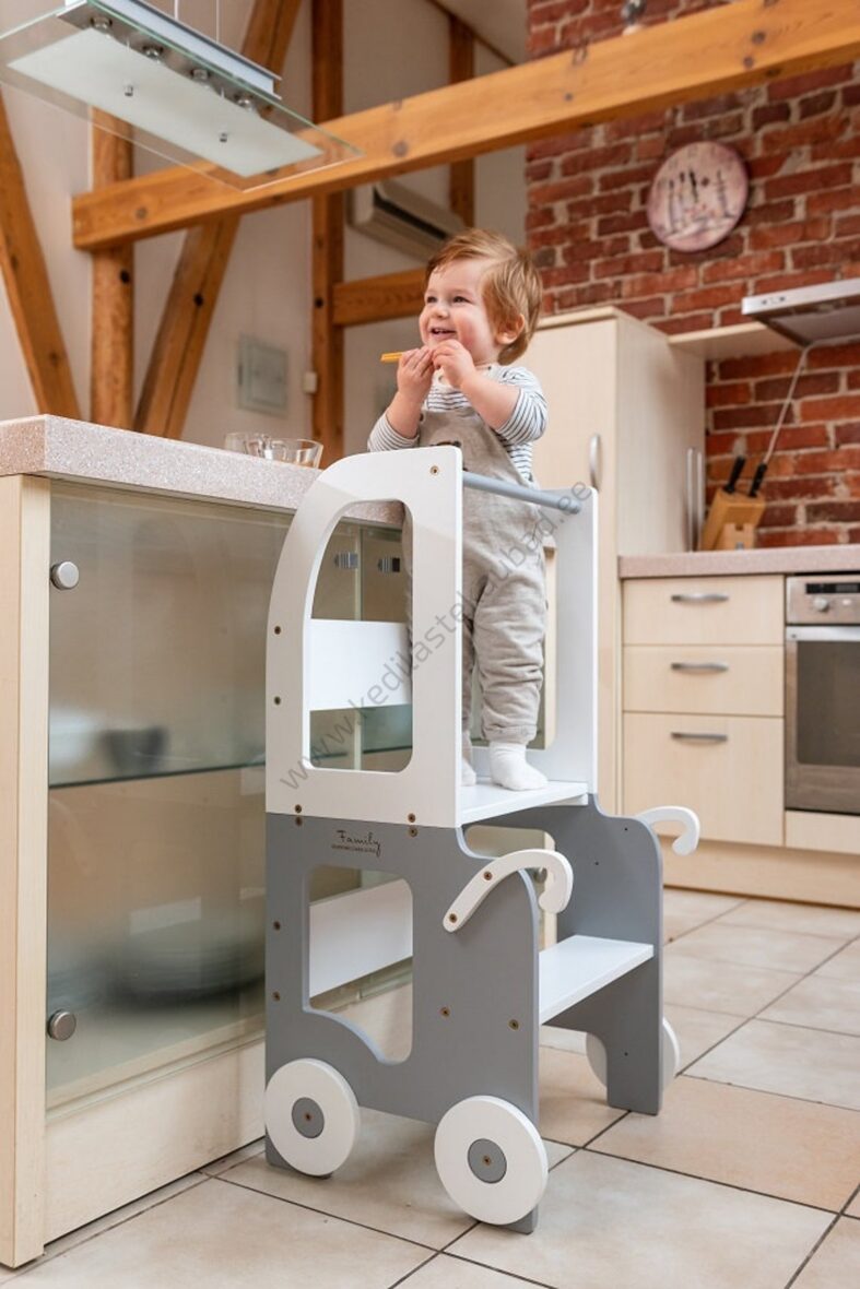 Laste köögitorn-laud ja tool Käru-5