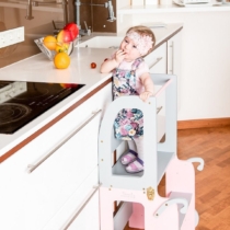 Laste köögitorn-laud ja tool “Käru” (värvivalik)