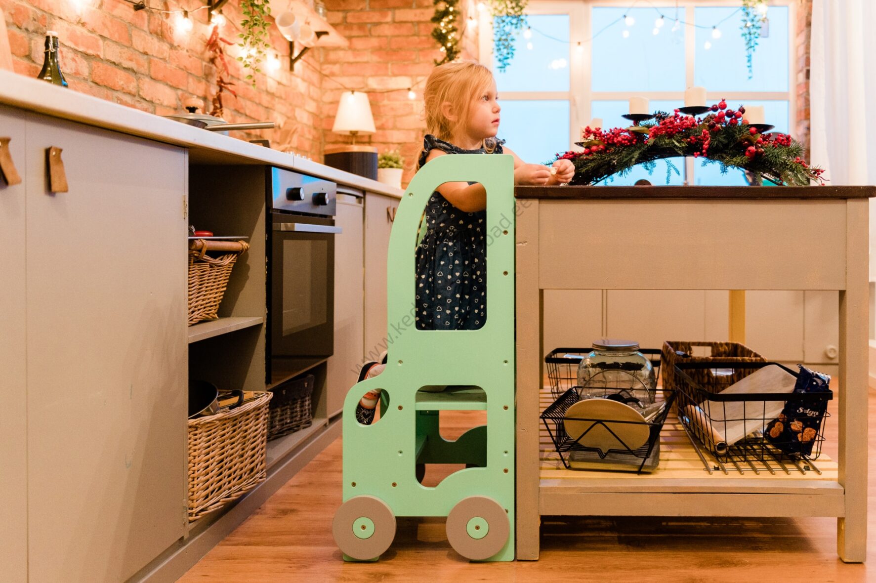 Laste köögitorn-pukk reguleeritava kõrgusega-17