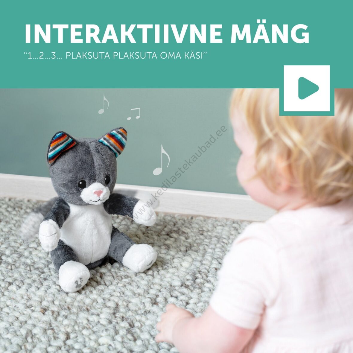 Zazu käsi plaksutav mänguasi kass Chloe ja papagoi Timo2