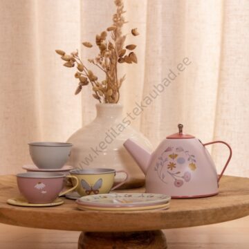 2007675 - Tin Tea Set - Flowers & Butterflies (1)