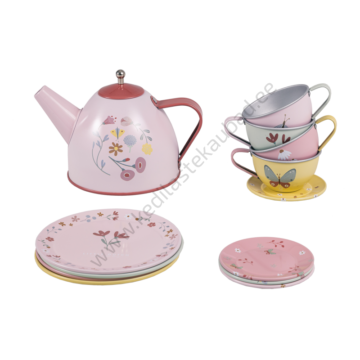 2007675 - Tin Tea Set - Flowers & Butterflies (3)