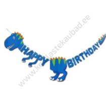 Riputatav kaunistusriba “Happy Birthday” dinosaurus
