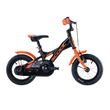 Laste jalgratas S'Cool XXlite, 12" must-oranž