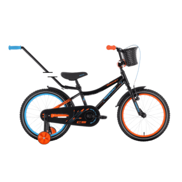 Laste jalgratas TABOU Rocket CS ALU, 18" must-oranž