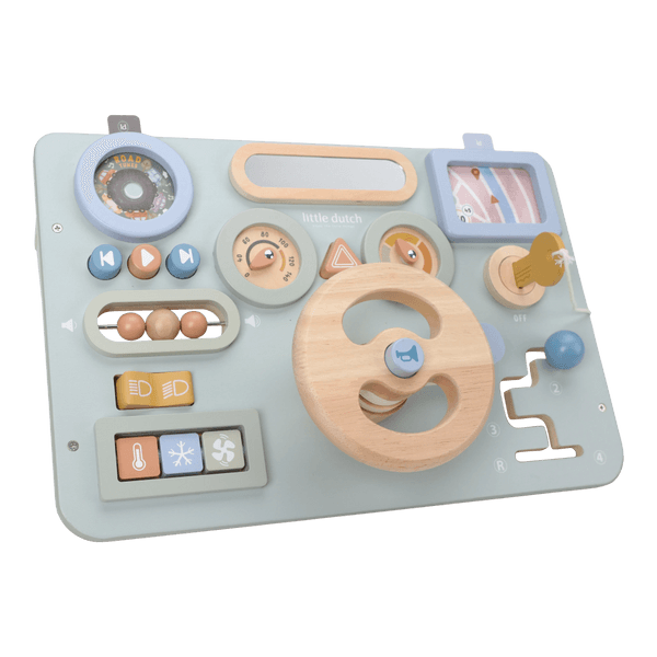 Игровой руль Little Dutch с развивающим центром из дерева FSC