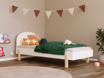 Benlemi disainvoodi Nova ümara peatsiga 90 × 200 cm – pilt 2