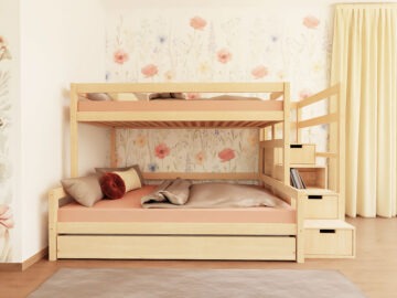 Benlemi narivoodi Lucky hoiutrepiga, alumine voodi 120 × 200 cm – pilt 2