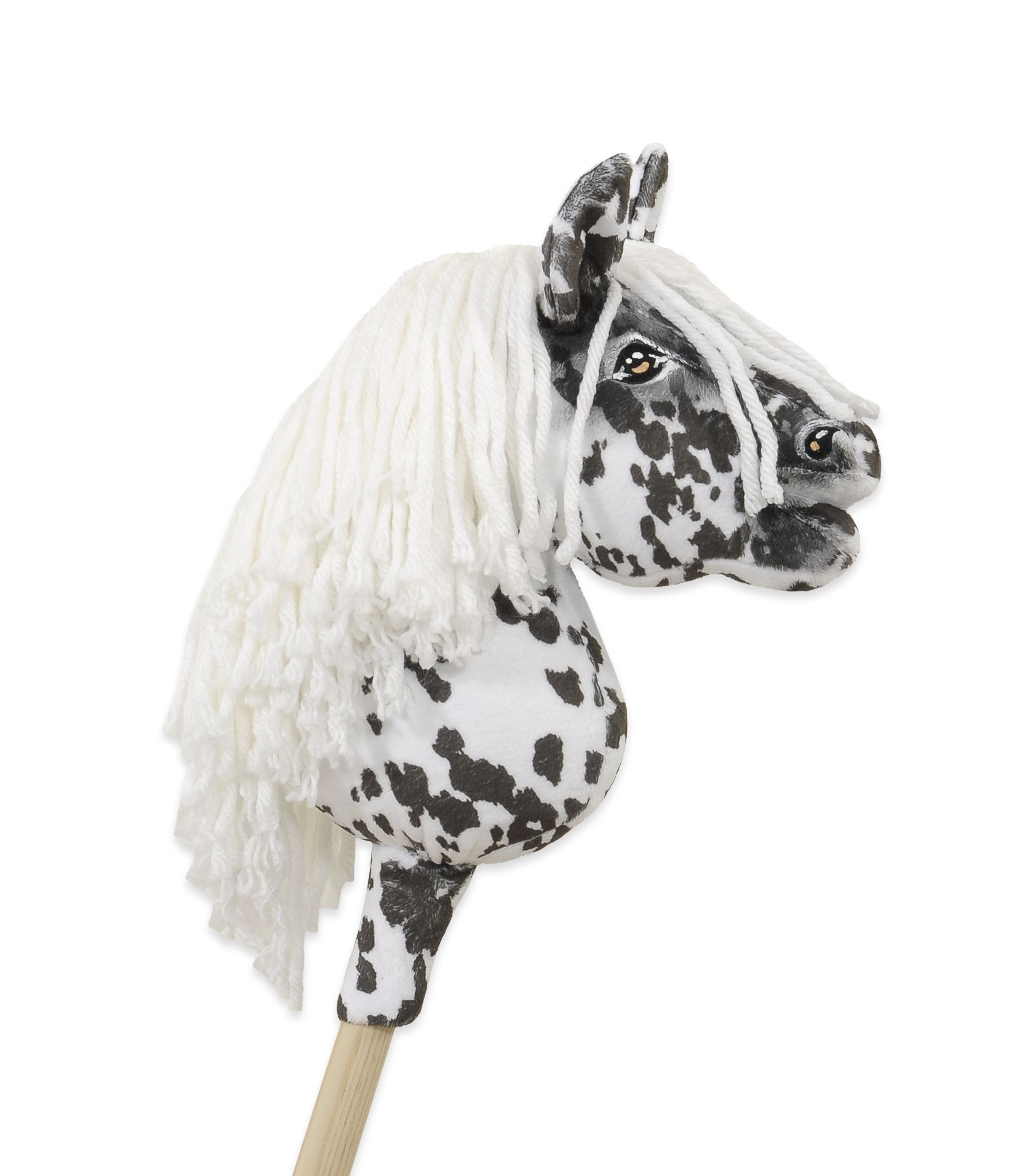 Kepphobune Super Hobby Horse Premium A5 – leopardtäpiline valge lakaga