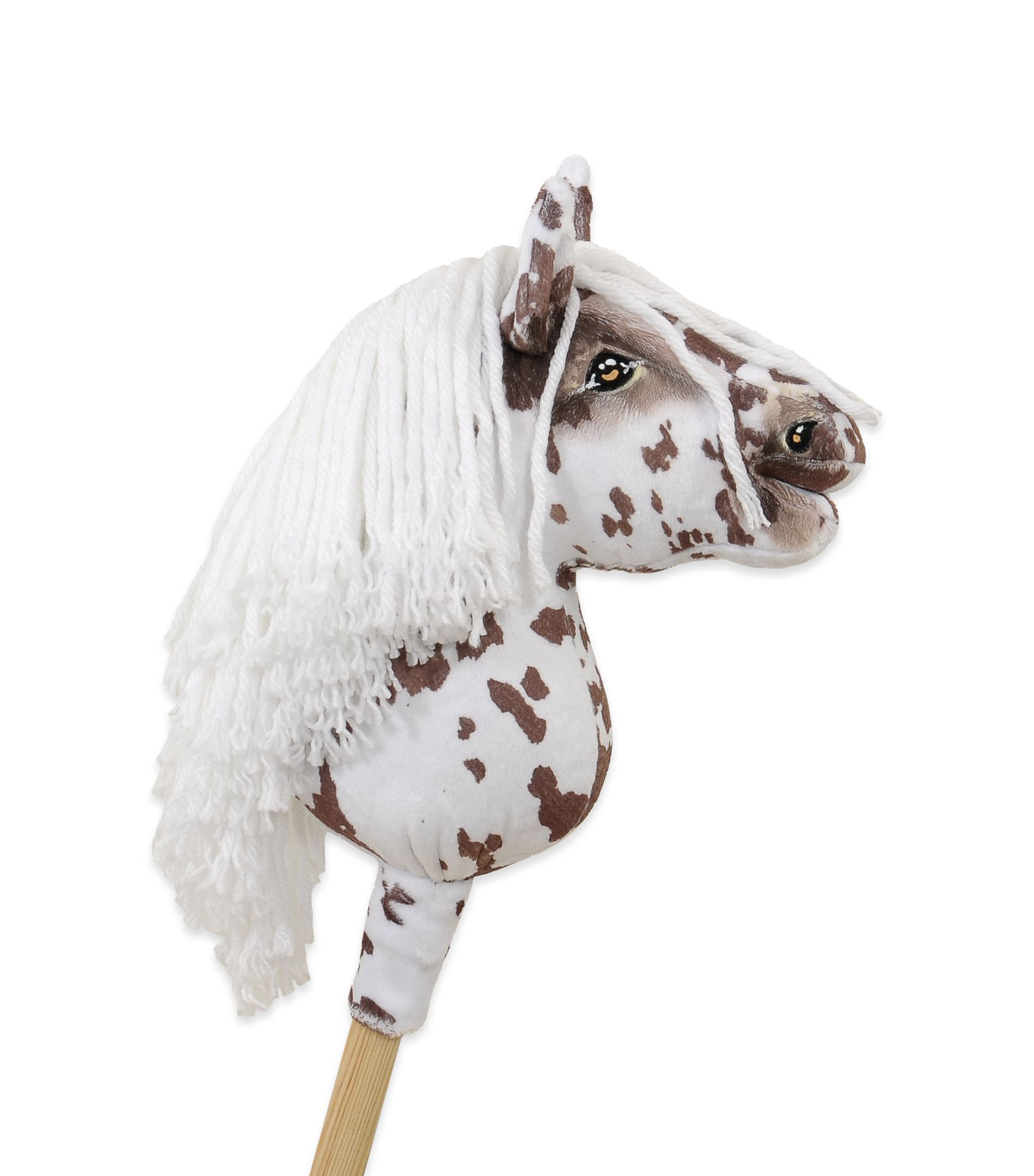Kepphobune Super Hobby Horse Premium A5 – pruun leopardtäpiline valge lakaga