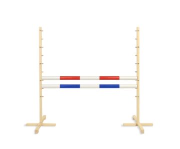 Kepphobuse takistus 120 cm kahe latiga – punane ja sinine