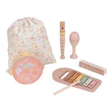 Набор музыкальных инструментов Little Dutch «Safari Friends Pink» из дерева FSC
