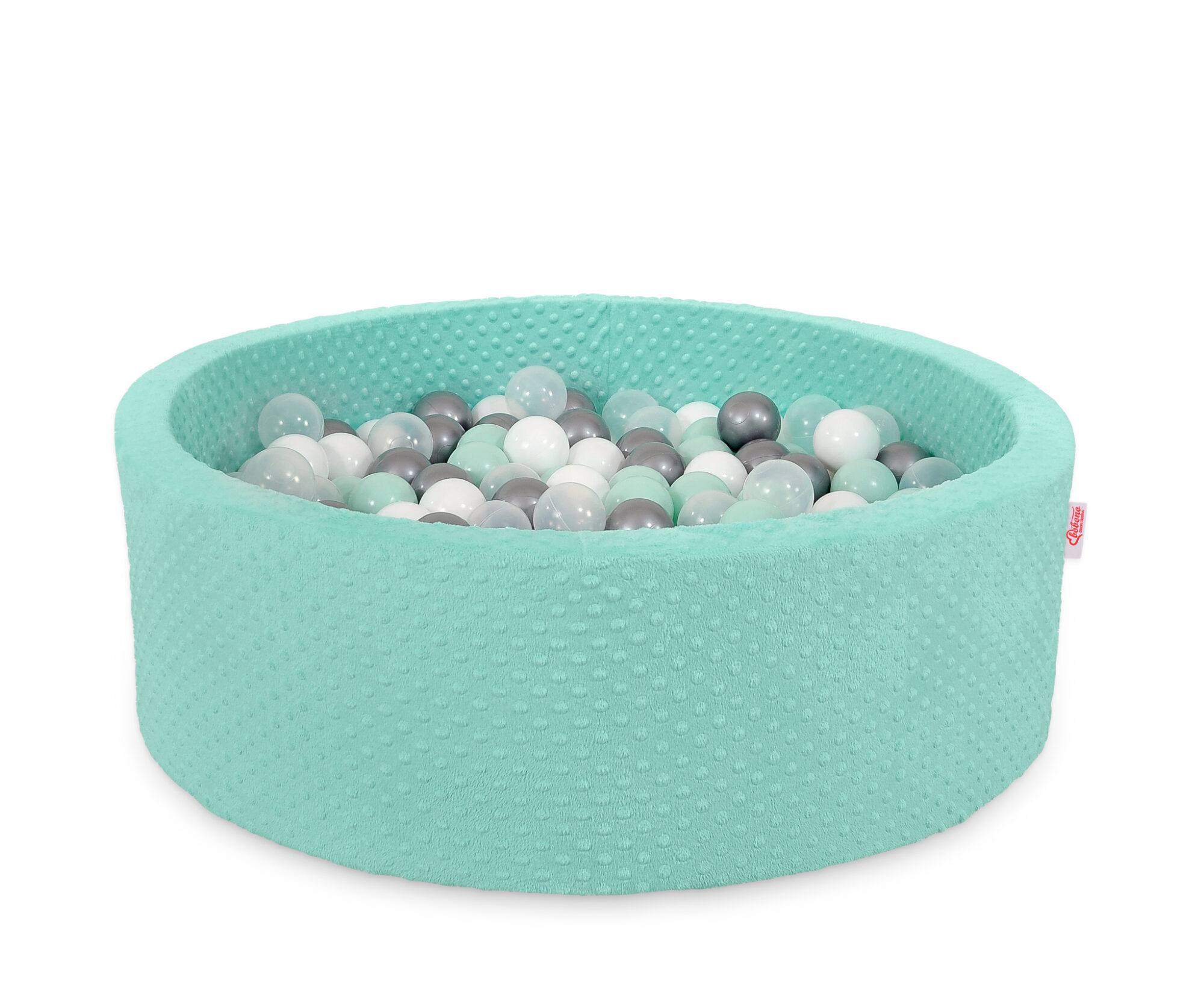 Pallimeri minky-kangast, kõrgus 30 cm, 300 palliga – mündiroheline