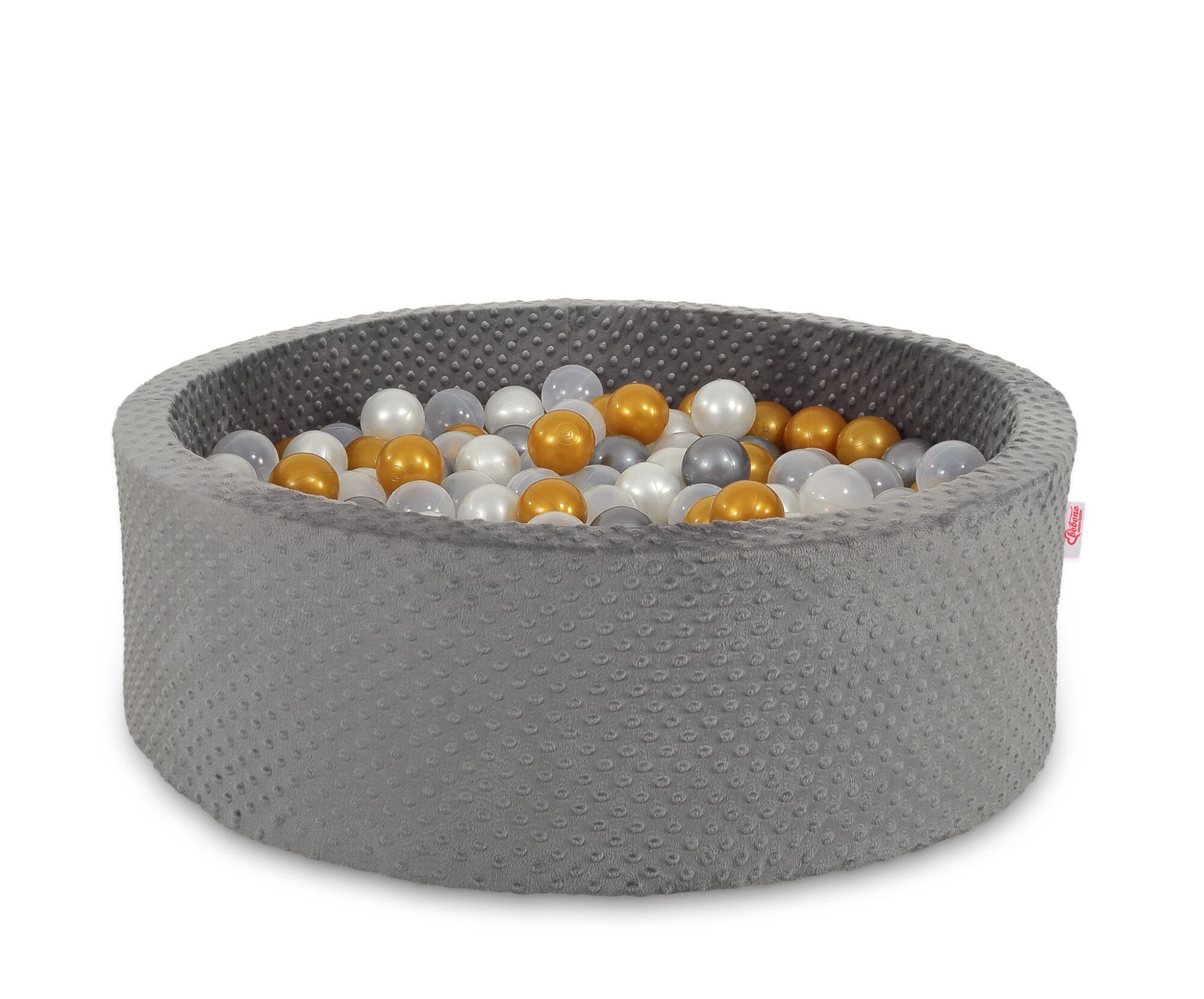 Pallimeri minky-kangast, kõrgus 30 cm, 300 palliga – tumehall