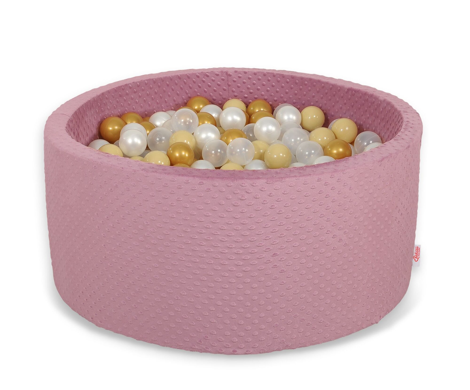 Pallimeri minky-kangast, kõrgus 40 cm, 200 palliga – pastellilla