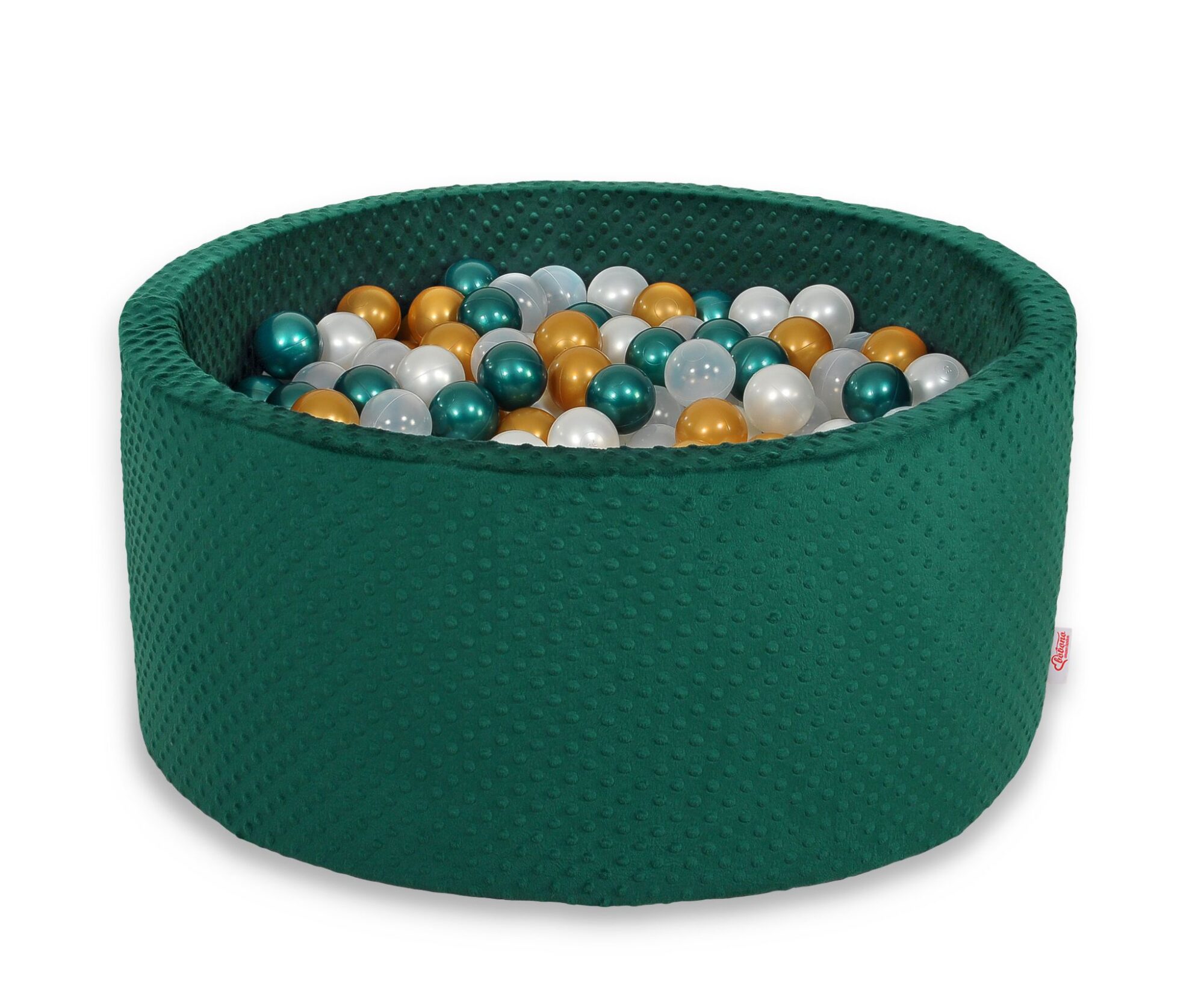 Pallimeri minky-kangast, kõrgus 40 cm, 200 palliga – pudelroheline