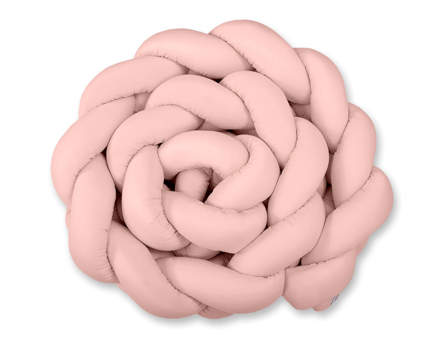 Punutud voodipehmendus XXL, 360 cm – pastelroosa