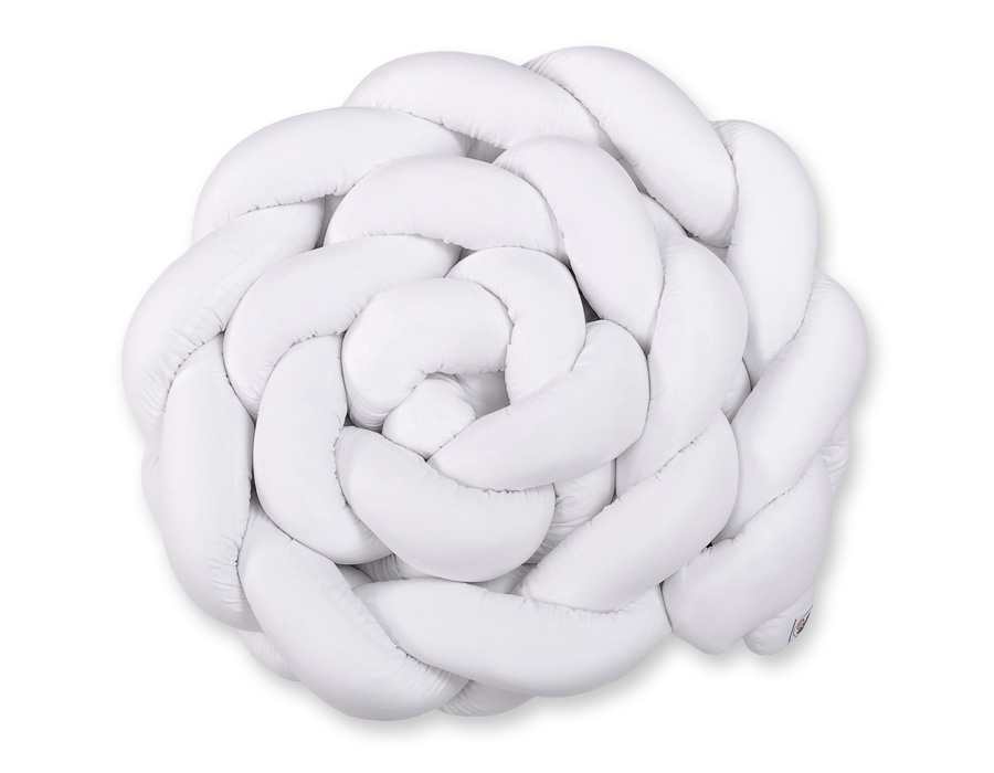 Punutud voodipehmendus XXL, 360 cm – valge